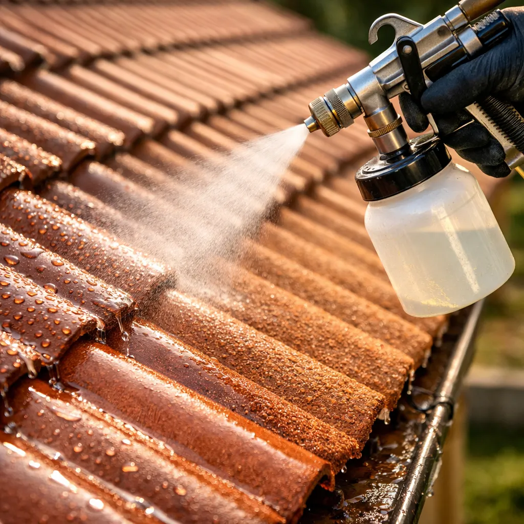 Traitement hydrofuge de toiture pour protéger les tuiles de l'humidité